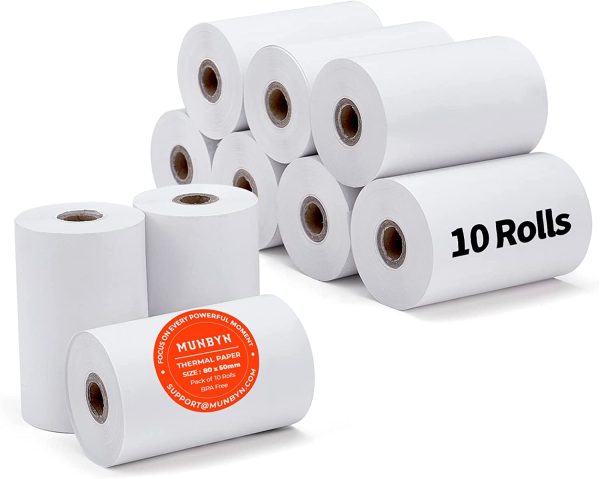 Papier Thermique 80mm POS Bobine 80x50mm Rouleau Ticket De Caisse 3 1/8" x 2" 10 Rolls Rouleau Thermique 80x50mm – Image 9