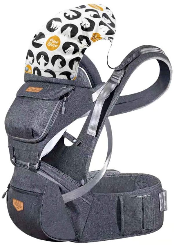 JooBebe Porte bébé Ergonomique/Physiologique/Multiposition 6 en 1 pour All Season,Ventral, Dorsal, Variable pour bébé(6 à 36 mois)(75cm ou haut) – Image 3