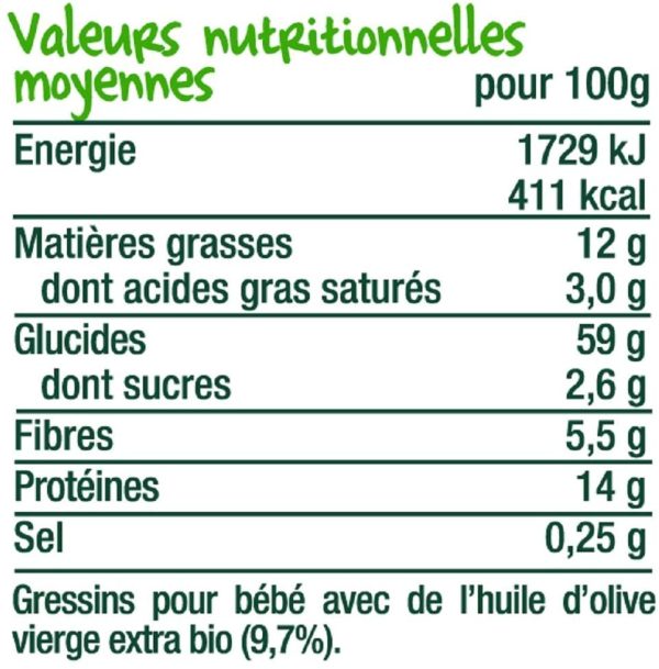 Good Goût - BIO - Mini Baguettes Fromage romarin Dès 10 Mois 70g – Image 4