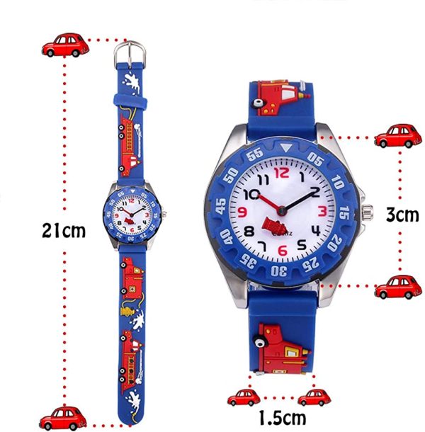 Enfants analogiques Montres pour garçons Filles, Enfants Sports étanche 3D Mignon Dessin animé Montre de Jouet, garçons Filles Montre de l'enseignement pour Enfant Cadeau – Image 4