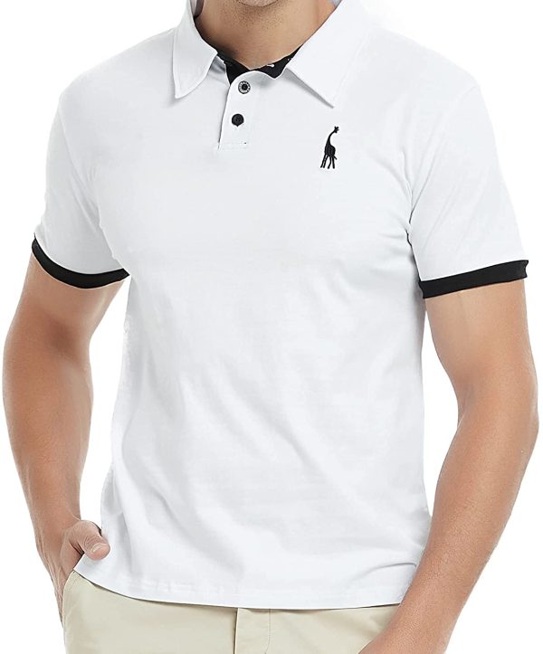 GLESTORE Polo Homme Golf Tennis Manche Courte Casual Sport T-Shirt, Coton Slim Fit Vetement – Image 7