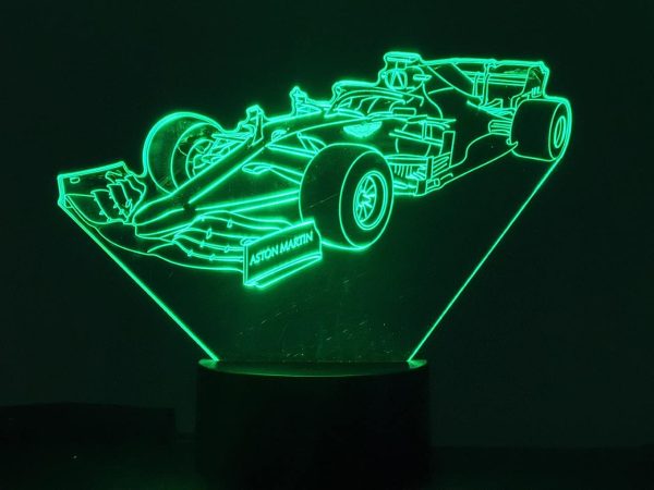 FORMULE 1 AST. MART, lampe illusion 3D à leds, 7 Couleurs. – Image 8