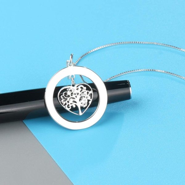 Grand Made Pendentif avec nom personnalisé Collier avec Pendentif Arbre de Vie avec Cadeau gravé pour Grand-mère ou Femme – Image 2