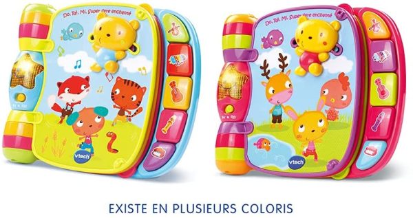 Vtech - 166705 - Jouet Musical - Do, Ré, Mi Super Livre Enchanté - Bleu - Version FR