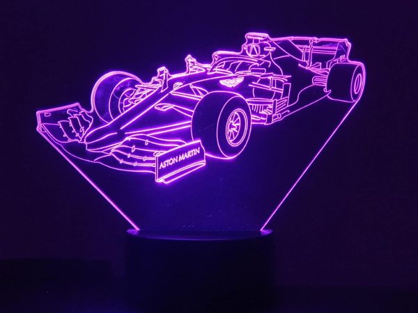 FORMULE 1 AST. MART, lampe illusion 3D à leds, 7 Couleurs. – Image 5