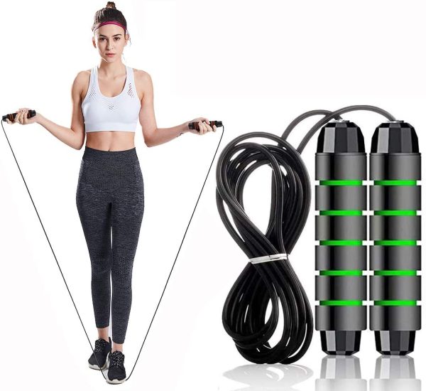 Codream Corde à sauter pour fitness, corde à sauter pour l'exercice, corde réglable sans enchevêtrement, poignée en mousse à mémoire de forme, roulements à billes rapides, entraînement de fitness, brûle les graisses et reste mince – Image 6