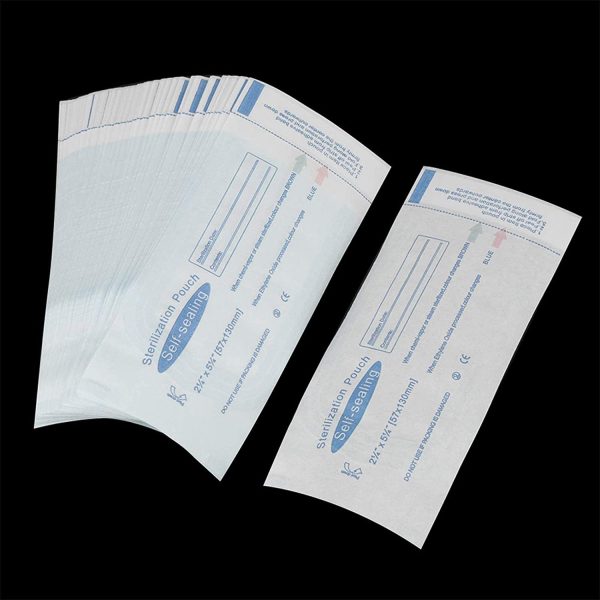 Pochette de Stérilisation, Sac Auto-Scellant pour Sachet de Stérilisation 200pcs Cachetage Rapide et Efficace 130 x 57mm/5.12 x 2.24inch – Image 8