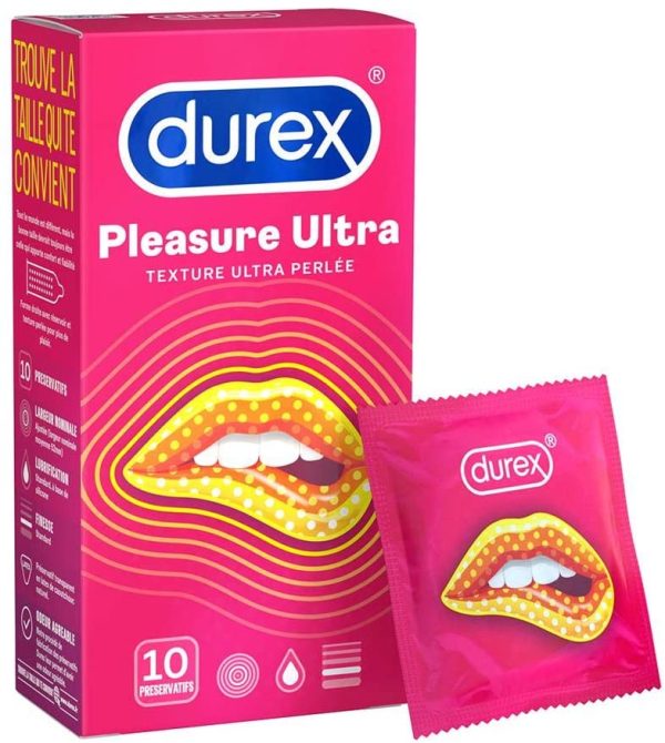 Durex - Préservatifs Pleasure Ultra - 10 Preservatifs Ultra Perlés – Image 2