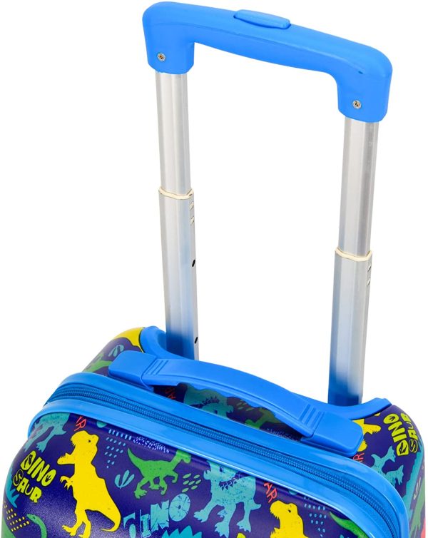 BONTOUR Valise de Voyage pour Enfant - avec 4 roulettes - Motif Dessin animé, Conception améliorée, résistant aux Rayures (Dino) – Image 9