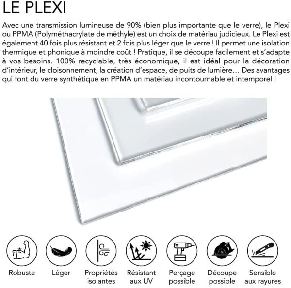 Feuille de plexiglass A3, A4, A5 avec choix de l'épaisseur. Feuille de verre en plexiglas acrylique transparent. PMMA XT extrudé - 150 x 210 mm - 1 mm – Image 4