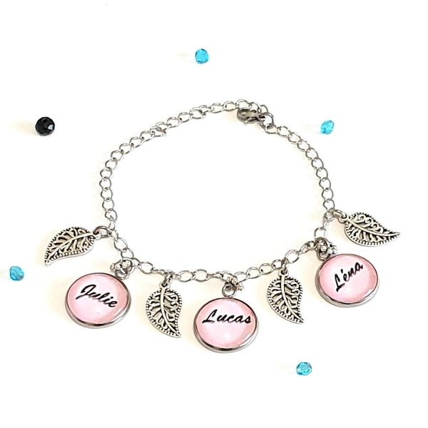 Bracelet prénom ou texte idée cadeau femme maman bijoux personnalisé – Image 3