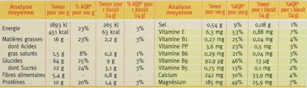 Gerble Vitalité, Biscuit Soja Orange, Sans Huile de Palme, 4 Sachets Individuels, 20 Biscuits, 280 g, 99144