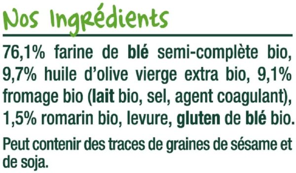 Good Goût - BIO - Mini Baguettes Fromage romarin Dès 10 Mois 70g