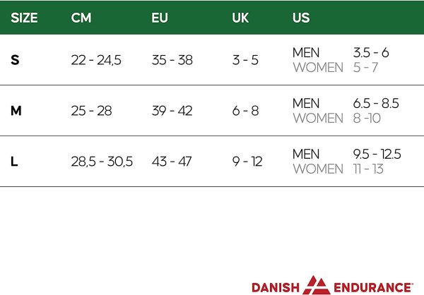 DANISH ENDURANCE Chaussettes de Course à Pied Longue Distance et Marathon pour Homme et Femme, Renforcées, Respirantes et Anti-Ampoules, pour Sports et Running, Compression de la Voûte Plantaire, Fasciite Plantaire – Image 5