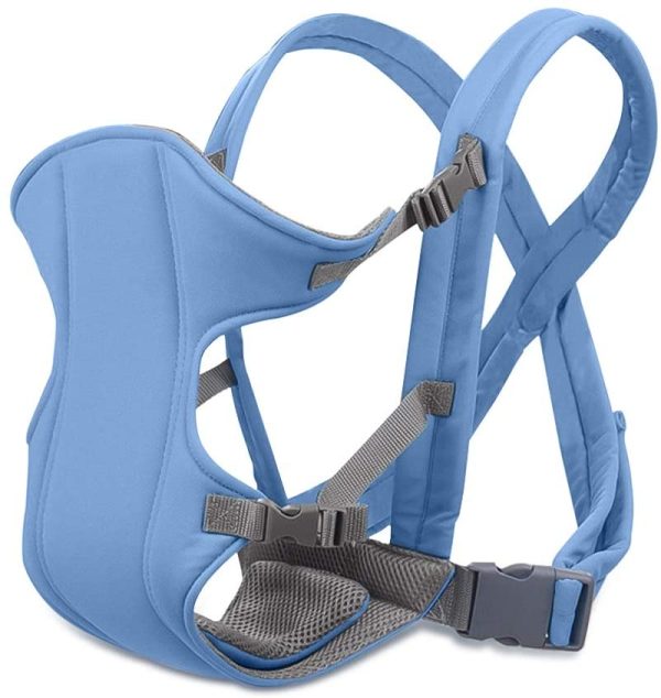 SONARIN 2021 Porte-bébé Simple et Léger,Léger,Pratique,Respirant,Sans Taille,Polyester,Ergonomique,3 positions de transport,Adapté à la croissance de votre enfant(Bleu Clair) – Image 2