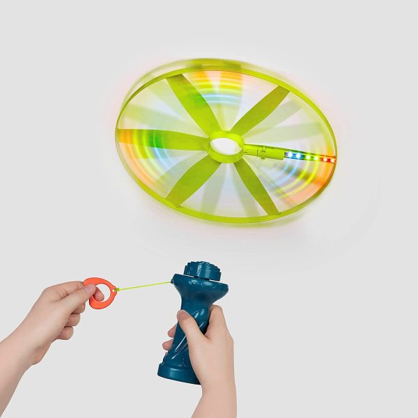 Battat-BX1592Z Disque Volant Lumineux avec Lanceur-Light-Up Disc-Oh Flyers ??pour Enfants de 3 Ans et Plus, BX1592Z, Multicolore – Image 6