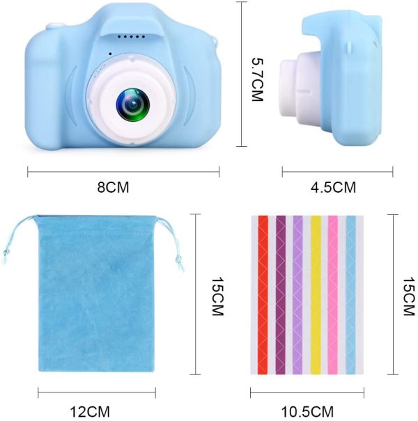 Kids Camera Appareil Photo Numérique Enfant Mini Numérique Caméra pour Enfant Mini Toy Camera avec écran 1080P et Carte SD de 32 Go Cadeaux créatifs – Image 6