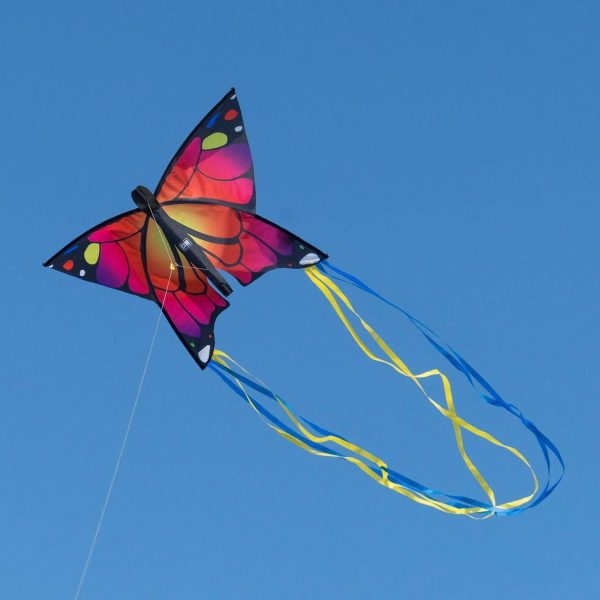 CIM Lot de Cerfs-Volants - Butterfly [ 2 unités Bleu/Rose ] - cerf-Volant monofil pour Enfants à partir de 3 Ans - 58x40cm ??Inclus Ligne de 20ml ??déjà monté ??prêt à Voler – Image 3