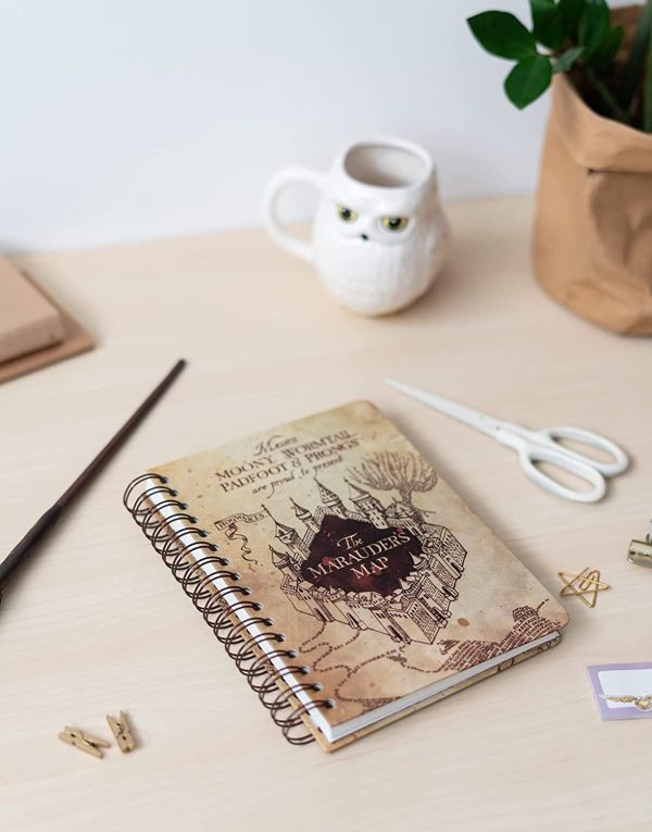 Bullet Journal Pointillé Harry Potter, La Carte du Maraudeur, Carnet de Notes A5, Notebook, Bullet Agenda, Carnet Spirale CTFBA50034 – Image 3