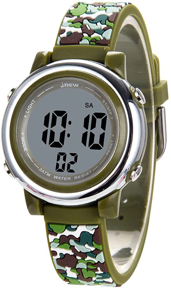 WUTAN Enfants Montres pour Garçons Filles LED Grand Cadran Montre Numérique Montre De Sport pour Enfants Casual Étanche Montres-Bracelet – Image 5