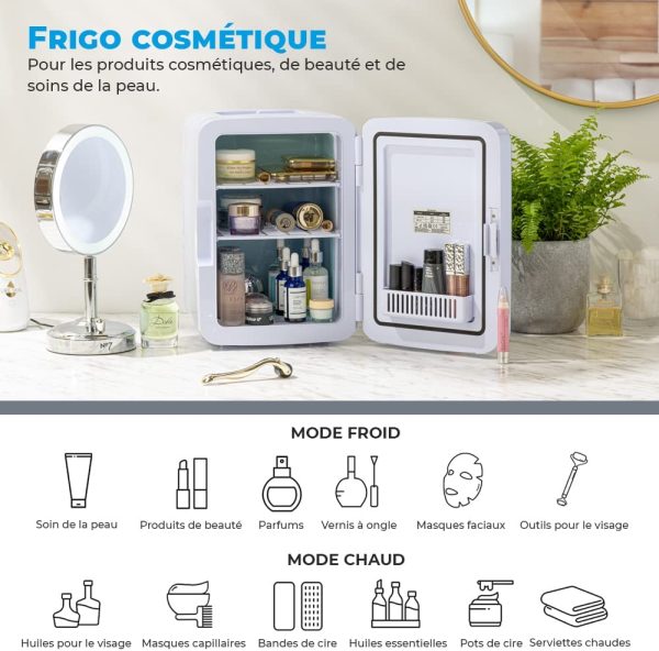 Mini Frigo  Ultra 10 - Refroidit et réchauffe | 10 litres / 10 Canettes 330ml | 220V/12V | Petit Réfrigérateur Portable pour la chambre, les produits cosmétiques, la voiture (Noir) – Image 7