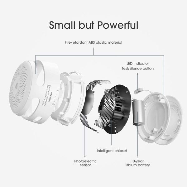 Mini-Détecteur de Fumée avec 10 Ans d'Autonomie, Détecteur de Fumée Certifié TÜV et EN14604, Détecteur d'Incendie avec Capteur Photoélectrique, XS01 (Lot de 1) – Image 8