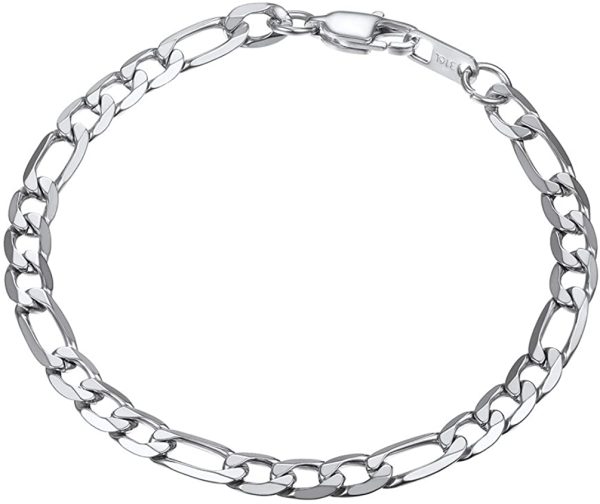 PROSTEEL Chaîne Bracelet Homme Gourmette Maille Figaro 1+3 Bijoux en Acier/Plaqué Or Jaune/Métal Noir pour Garçon Largeur 6mm, 9mm, 13mm – Image 5