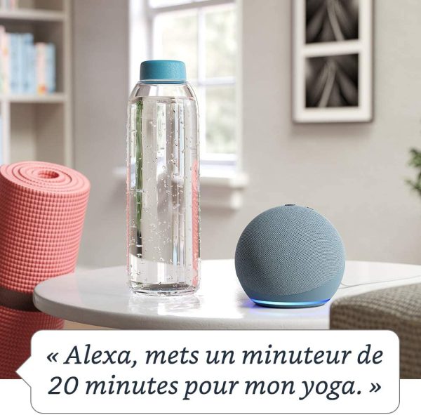 Echo Dot (4e génération), Enceinte connectée avec Alexa, Bleu-gris