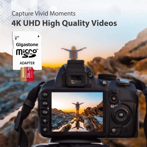 Carte Mémoire 256 Go 4K Caméra Pro Série, Compatible avec Switch GoPro Dashcam, Vitesse de Lecture allant jusqu'à 100 Mo/s. Idéal pour 4K UHD Vidéo, A2 U3 V30 Micro SDXC avec Adaptateur SD. – Image 5