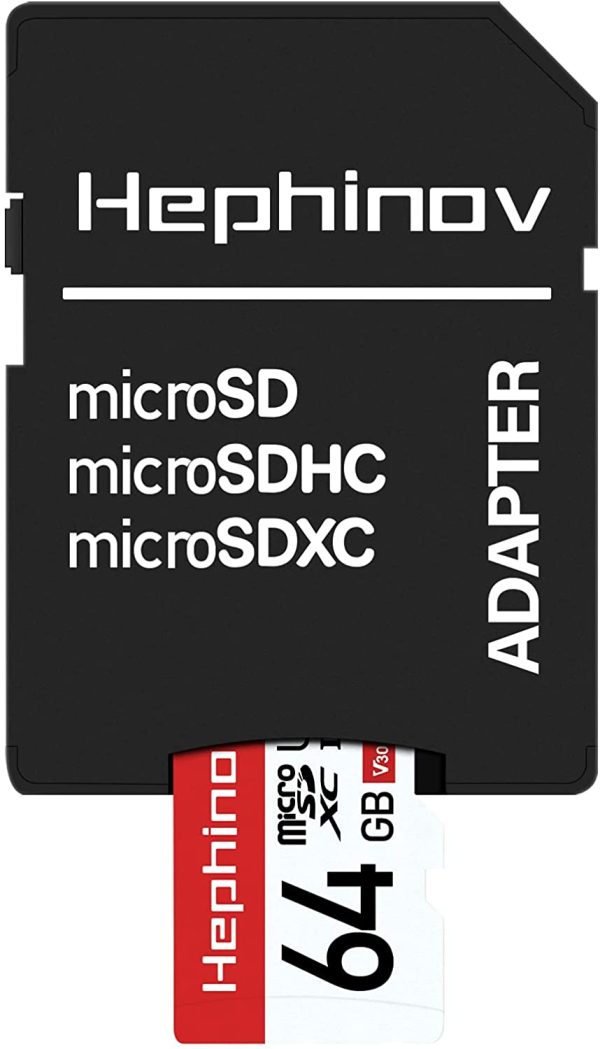 Carte Micro SD jusqu'à 100MB/s(R), 64Go Carte Mémoire microSDHC + Adaptateur SD, A1, U3, C10, V30, Full HD et 4K UHD, Carte TF pour Drone/Dash Cam/Camera/Phone/Nintendo-Switch/PC/Tablette – Image 3