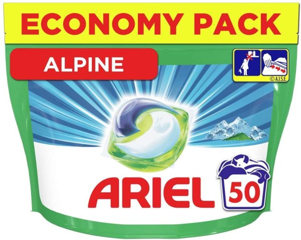 Ariel All-in-1 Pods Parfum Alpine Lessive Capsules, 50 lavages (1 x 50 Pods), Lavage À Basse Température et Parfum Longue Durée – Image 4