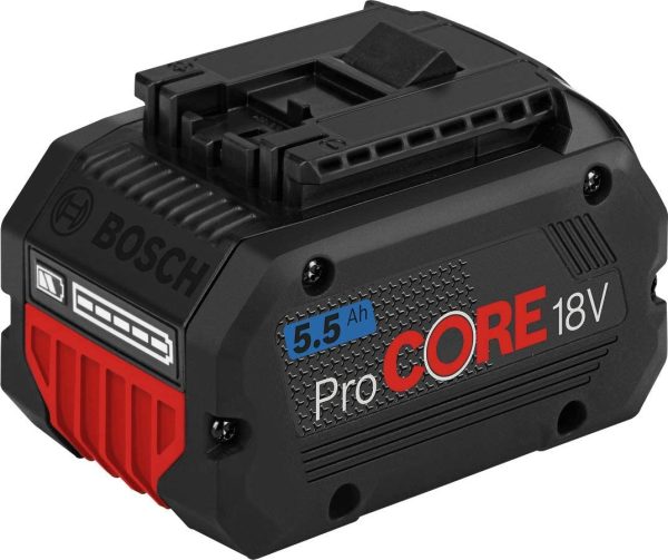 Professional 18 V System Set de Batteries : 1 Batterie ProCORE18V 5,5 Ah (18 V, 955 g) + 1 Batterie ProCORE18V 4,0 Ah (18 V, 515 g) + Chargeur Gal 1880 CV (Courant de Charge 8 A)