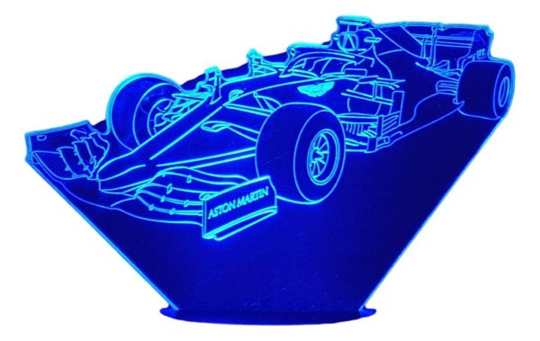 FORMULE 1 AST. MART, lampe illusion 3D à leds, 7 Couleurs. – Image 3