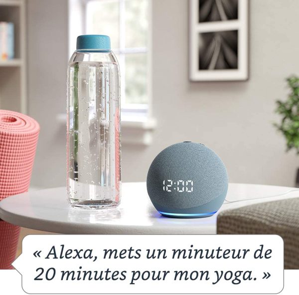 Echo Dot (4e génération), Enceinte connectée avec horloge et Alexa, Bleu-gris – Image 2