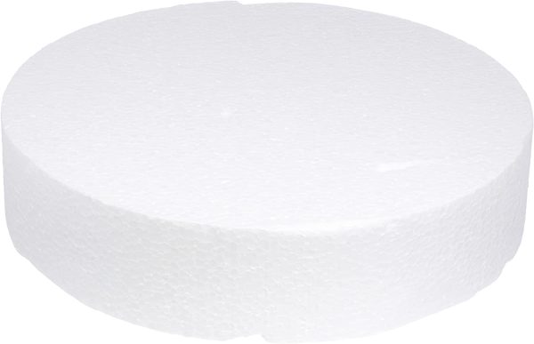 Rayher sphère polystyrène à 30 cm x 7 cm d épaisseur support polystyrène pratique pour présenter gâteau, gâteau bonbon, cake pop, etc. aussi idéal pour les activités d arts créatifs blanc