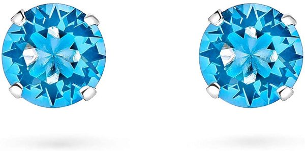 DTPsilver - Boucles d'oreilles/Clous en Argent Fin 925 et Cristaux de Swarovski® Elements Ronds - Diamètre: 6 mm - Choix de Différentes couleurs – Image 6