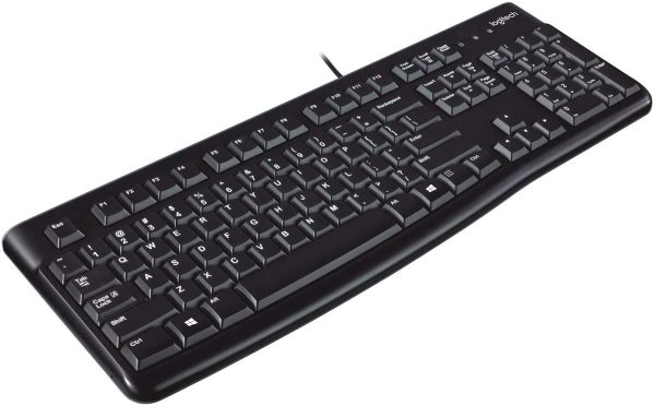 K120 Clavier filaire Business Windows, Plug-and-Play USB, Touches Silencieuses Ultra-Plates, Taille Standard, Etanche, Barre d’Espacement Incurvée, Clavier AZERTY Français - Noir – Image 8