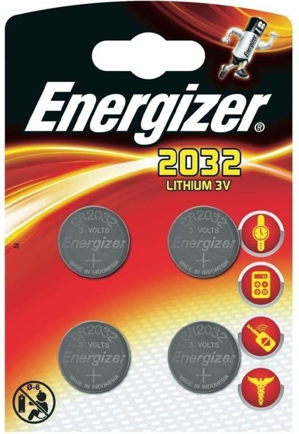 Energizer cr2032 Piles Bouton au Lithium 3 V Batterie ??(Lot de 4) Vendu par Generous Relax