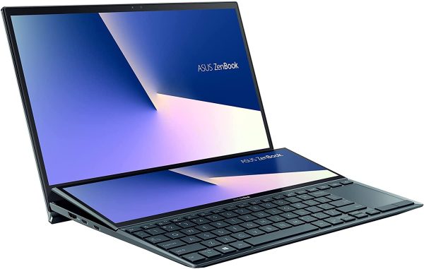 Asus Zenbook Duo UX482EA-HY055T PC Portable à Double écran 14" FHD Tactile (Intel Core i7-1165G7, RAM 16Go, SSD 512Go, Intel Iris X??Graphics, Windows 10) Clavier AZERTY Français