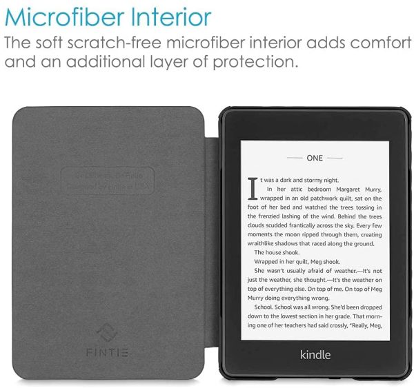 FINTIE Étui pour 6" Kindle Paperwhite (10ème génération - modèle 2018) - Coque Housse Flip Fin et léger, Fermeture magnétique avec Mise en Veille Automatique, Noir – Image 8