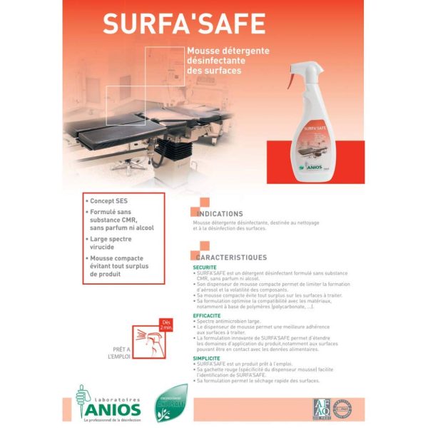 LPM - Lot de 3 Surfa Safe Anios Premium 750 ml -Désinfectant de Surfaces – Image 2