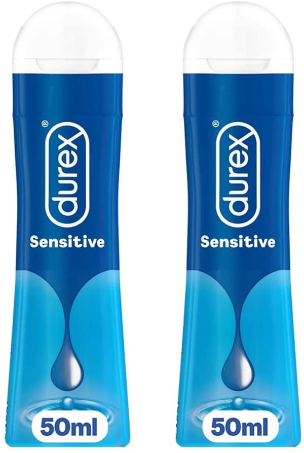 Durex - Lot de 2 Lubrifiants intimes Sensitive - Lubrifiant comestible à base d'eau - 2x50ml – Image 2