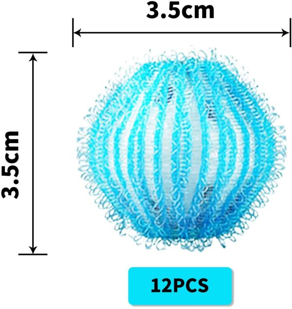 Lot de boules de nettoyage réutilisables pour poils d'animaux - Pour machine à laver - Élimine la contamination des poils d'animaux - Bleu – Image 2