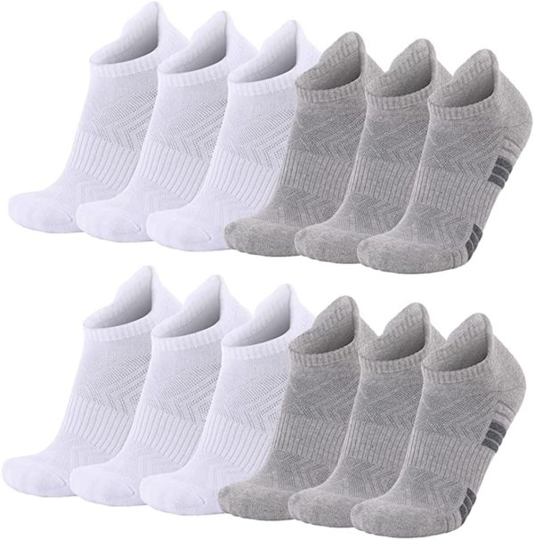 Budermmy Chaussette Hommes Sport Basses Chaussettes Femme Coton Socquettes Respirant Courtes Chaussette – Image 6