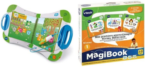 VTech - MagiBook Starter Pack Vert, Livre Interactif Enfant ??Version FR & Livre MagiBook - Mes Premiers apprentissages Niveau Maternelle - Pack de 3 Livres, Livres éducatifs ??Version FR – Image 7