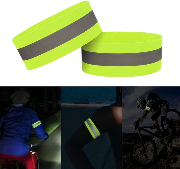 Bracelet Reflechissant Brassard Réfléchissant Brassard Securite 6 Pièces Haute Visibilité Running Vélo Bracelet Réflecteur pour Cyclisme Jogging Vélo Marche Enfant Adultes Bras Jambe – Image 6