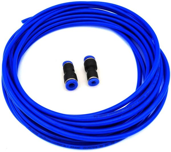 Polyuréthane PU Pneumatique Tuyau,PU Tuyau air, 10 mètre ID 4mm x 6mm OD PU Tuyau,avec 2 Connecteur Pneumatique(Bleu) – Image 5