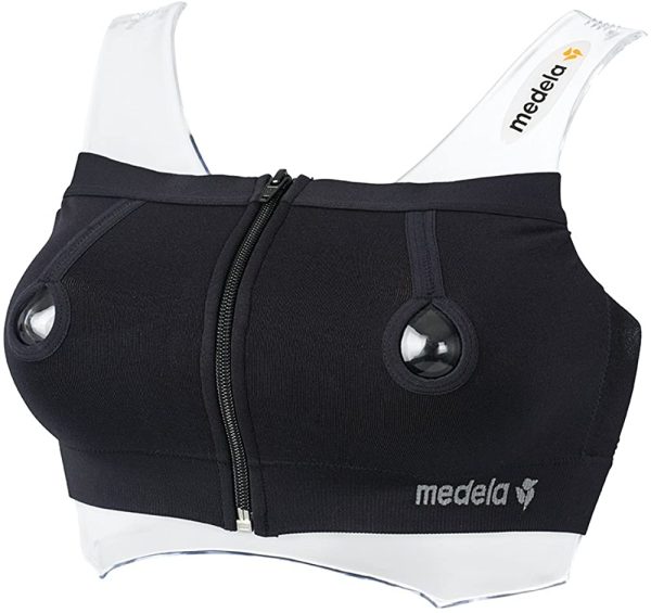 Bustier Easy Expression kit main libre de Medela - Pour une expression confortable compatible avec tous les tire-laits Medela - Noir - Taille L – Image 5