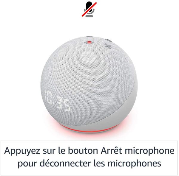 Echo Dot (4e génération), Enceinte connectée avec horloge et Alexa, Bleu-gris – Image 6