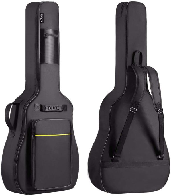 CAHAYA Housse de Guitare en Nylon Oxford Etui pour Guitare Etanche avec Poches Externes Housse pour Guitaire Classique et Guitare Acoustique Folk 39’??0’??1’?? Noir – Image 7